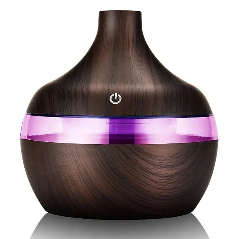 Wood Grain Aromatherapy Diffuser Ultrasonic Air Humidifier With Remote Control 7