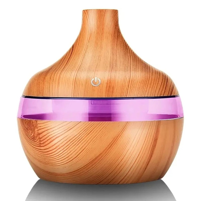 Wood Grain Aromatherapy Diffuser Ultrasonic Air Humidifier With Remote Control 8