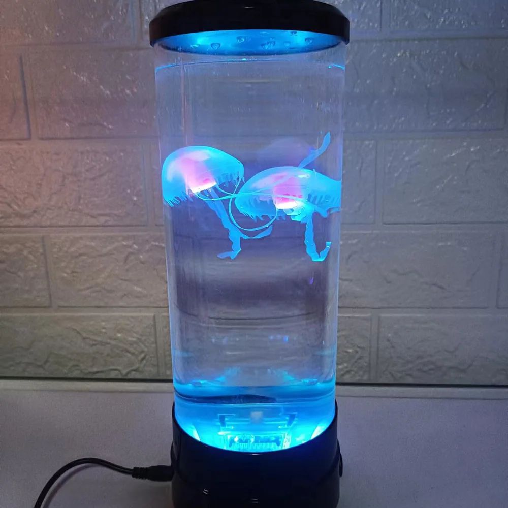 LED Jellyfish Aquarium Lamp Color Changing Night Light Relaxing Mood Lamp 0