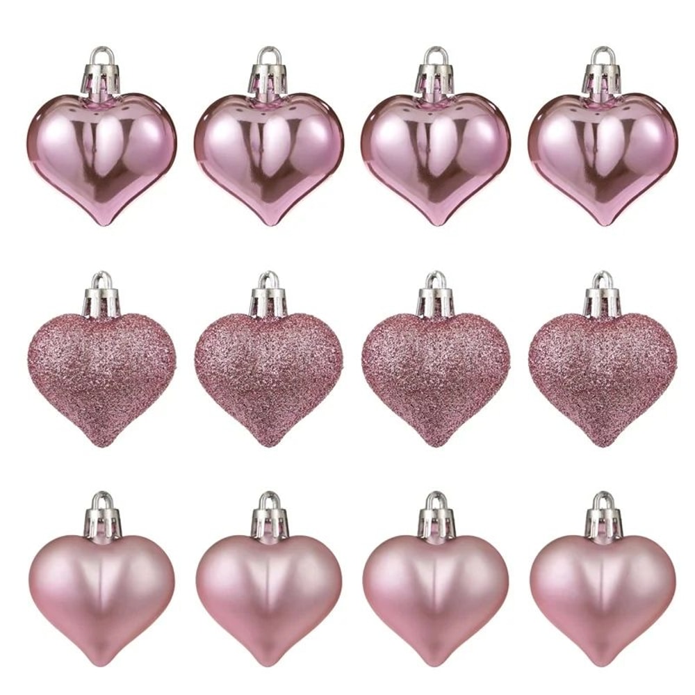 Romantic Heart Ball Ornament Hanging Valentine Decor Gift 4