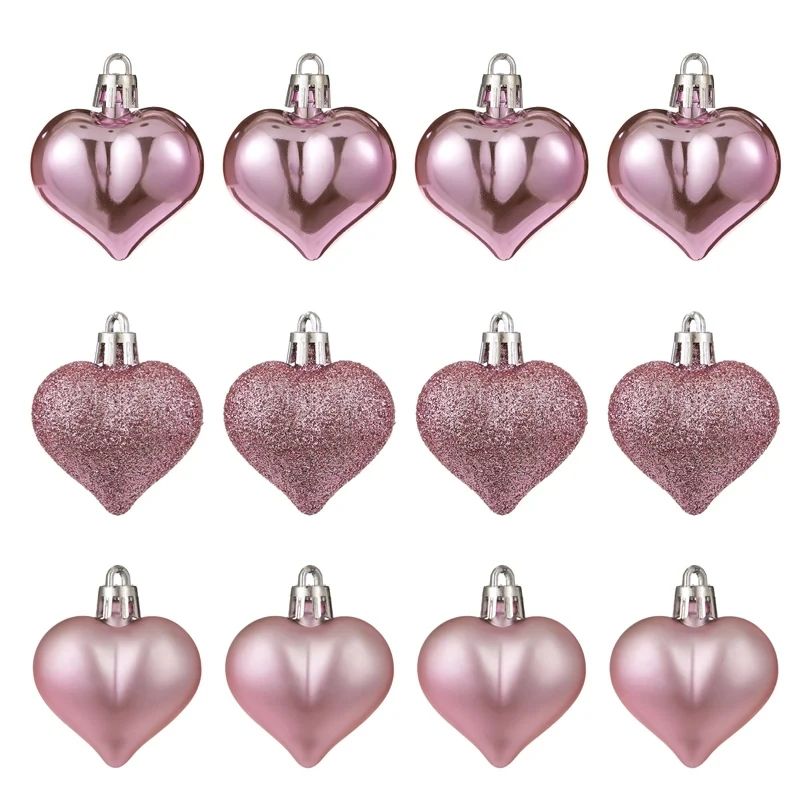 Romantic Heart Ball Ornament Hanging Valentine Decor Gift 4