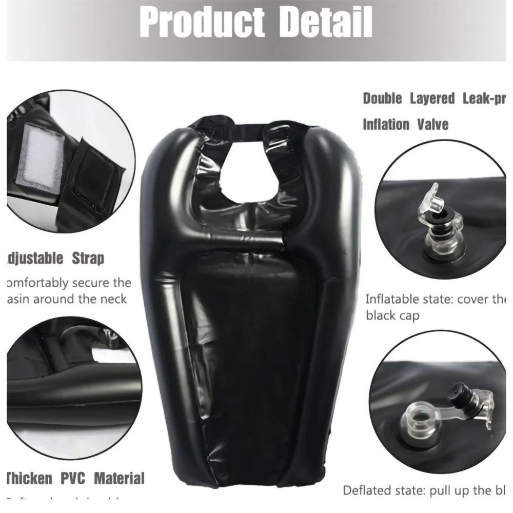 Portable Inflatable Shampoo Basin Bedside Hair Wash Solution 4