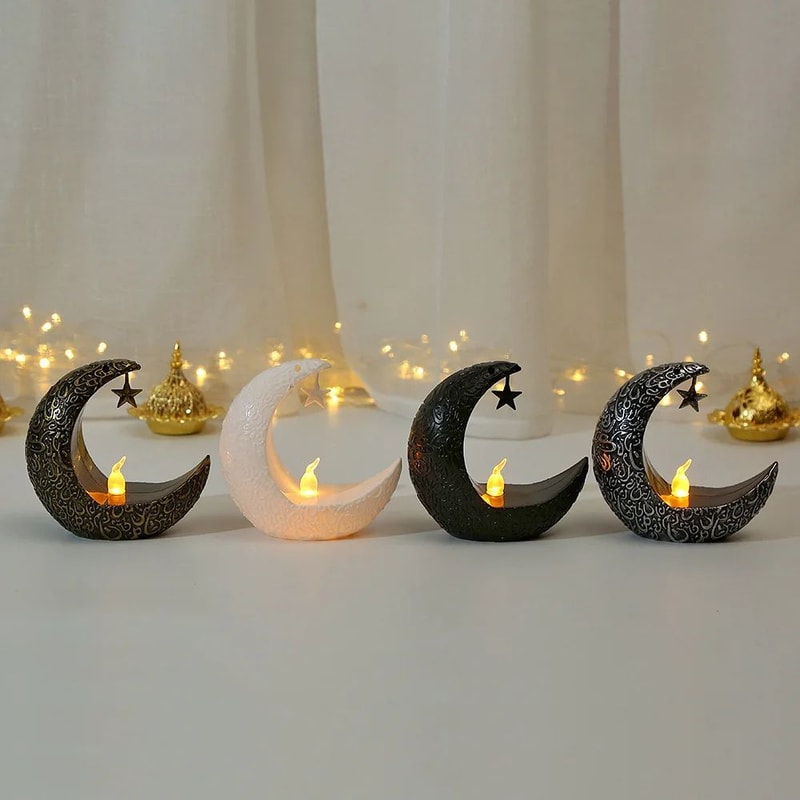 Ramadan Star Moon LED Lamp Elegant Islamic Decor Light 3