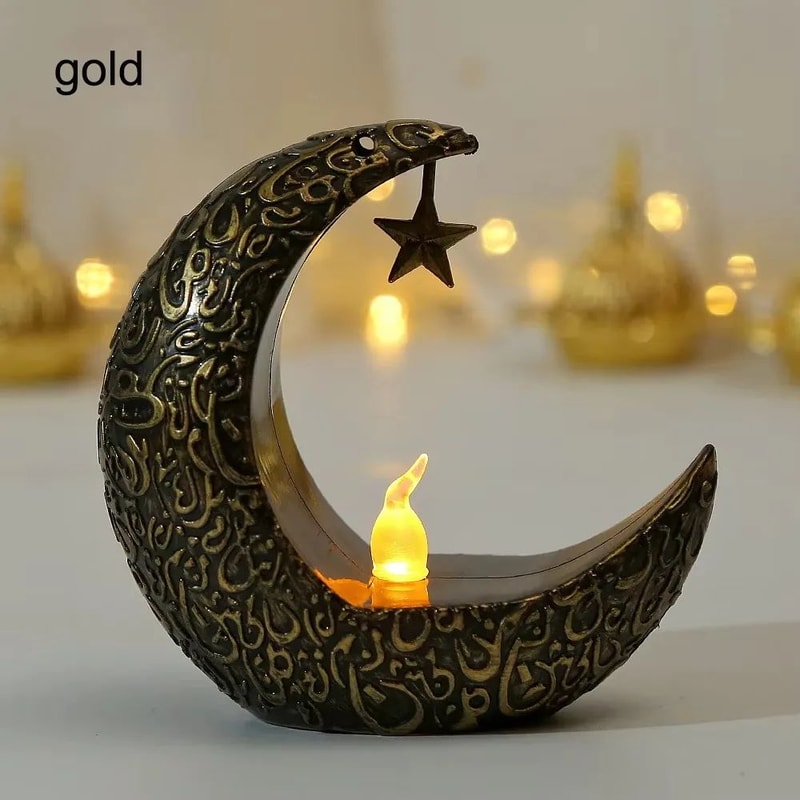 Ramadan Star Moon LED Lamp Elegant Islamic Decor Light 9