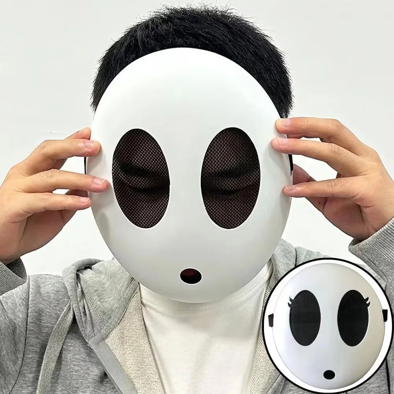 Shy Guy Cosplay Mask Funny Cartoon Costume Party Mask 1