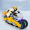 Transforming Stunt Motorcycle Toy 360 Rotating Light Music Car 3