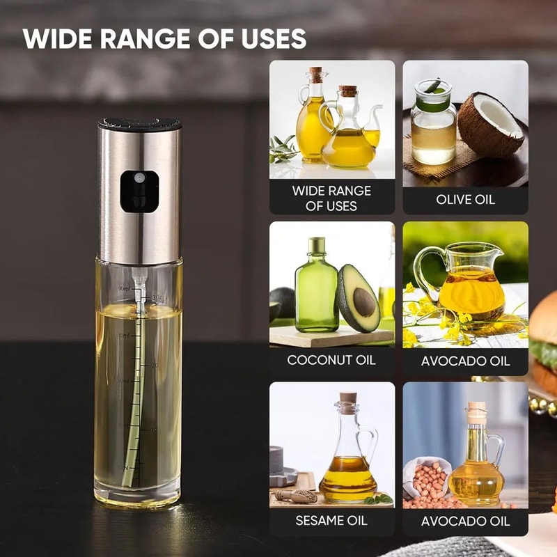 Glass Oil Sprayer Bottle Fine Mist Olive Oil Dispenser 4