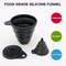 Silicone Funnel Set Collapsible Kitchen Funnel For Bottles 3 Pack 4