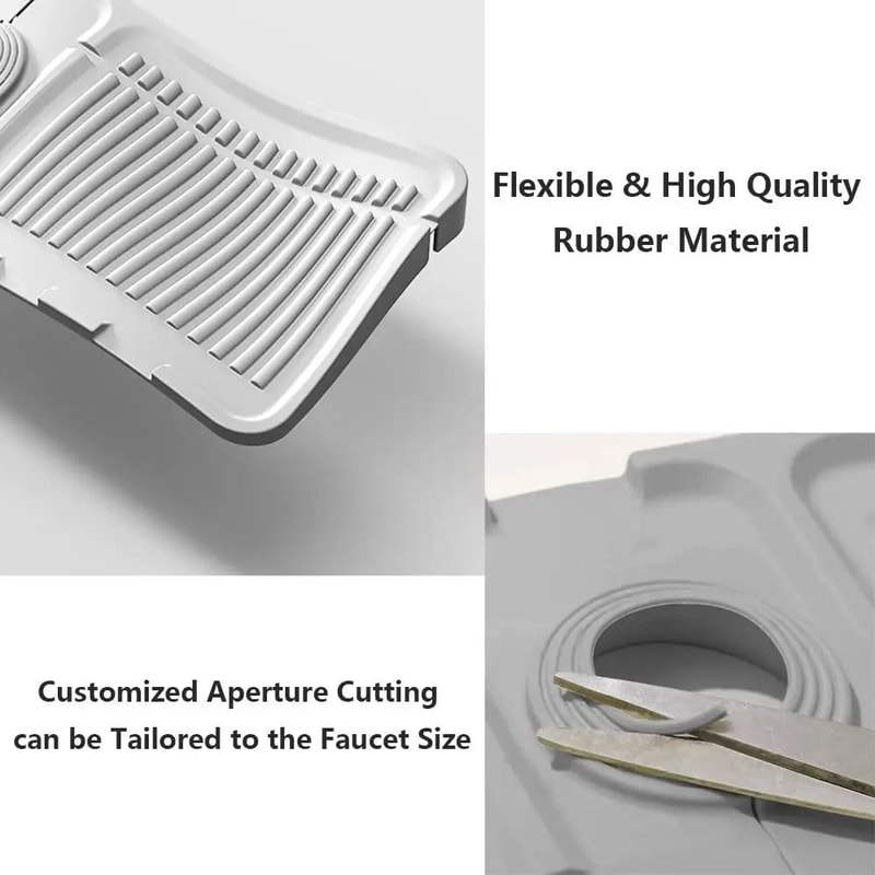 Silicone Faucet Mat Fast Drying Sink Splash Guard Tray 3