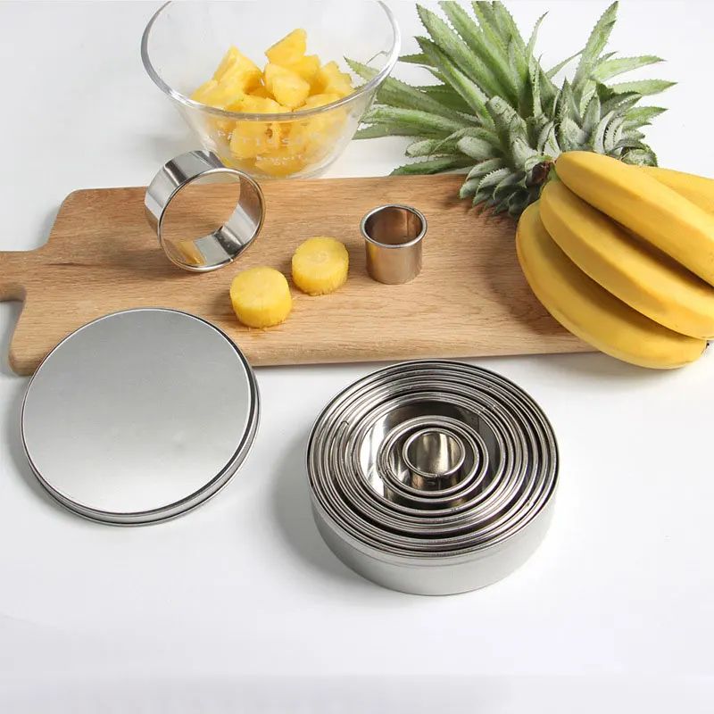 Stainless Steel Mousse Ring Set Round Cake Cutter Baking Molds 1