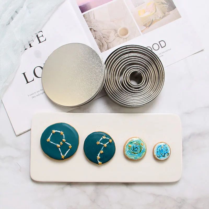 Stainless Steel Mousse Ring Set Round Cake Cutter Baking Molds 2