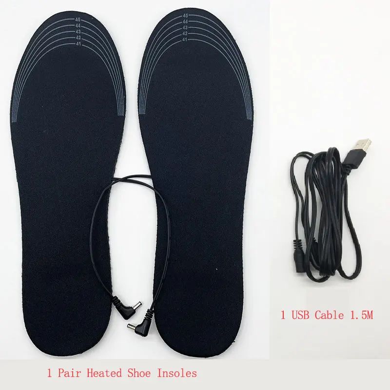 USB Heated Insoles Electric Foot Warmers For Shoes 6
