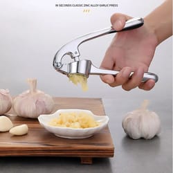 stainless steel garlic press rocker crusher and mincer tool
