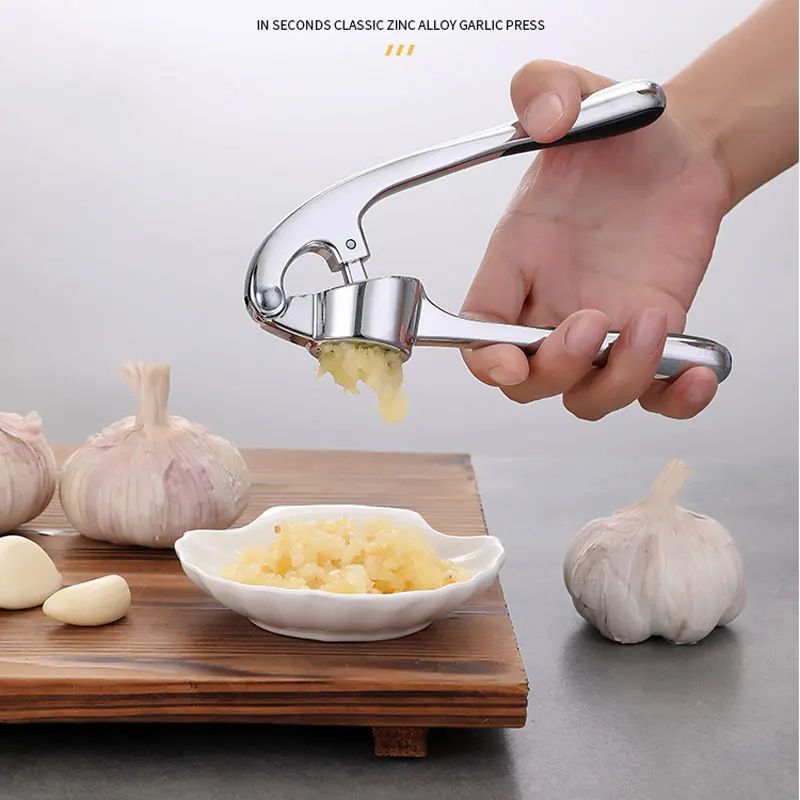 Stainless Steel Garlic Press Rocker Crusher And Mincer Tool 0