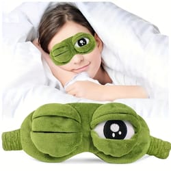 3d frog sleep mask soft eye mask for travel and deep sleep