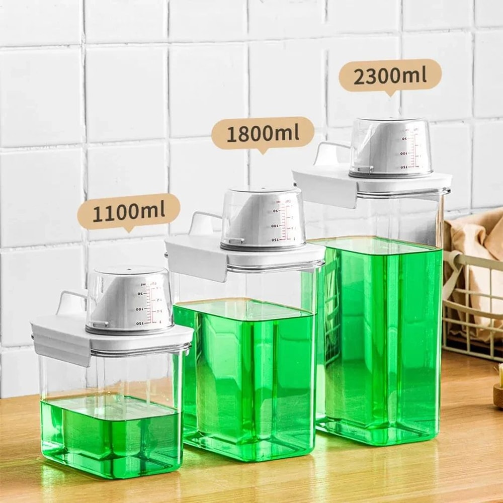 Airtight Laundry Detergent Storage Container With Measuring Cup 9