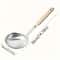 Stainless Steel Skimmer Ladle With Wooden Handle For Oil And Food Straining 5