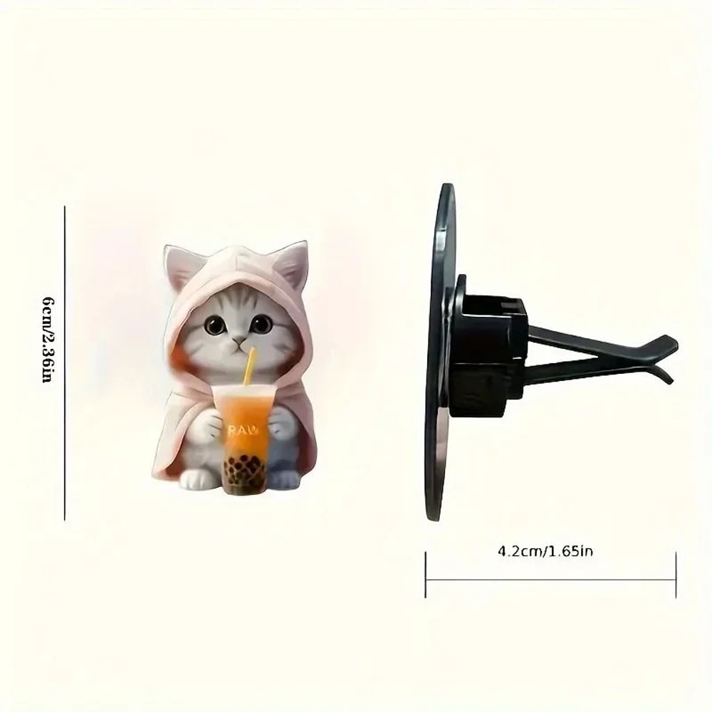 Cute Cat Car Air Freshener Vent Clip With Long Lasting Fragrance 2