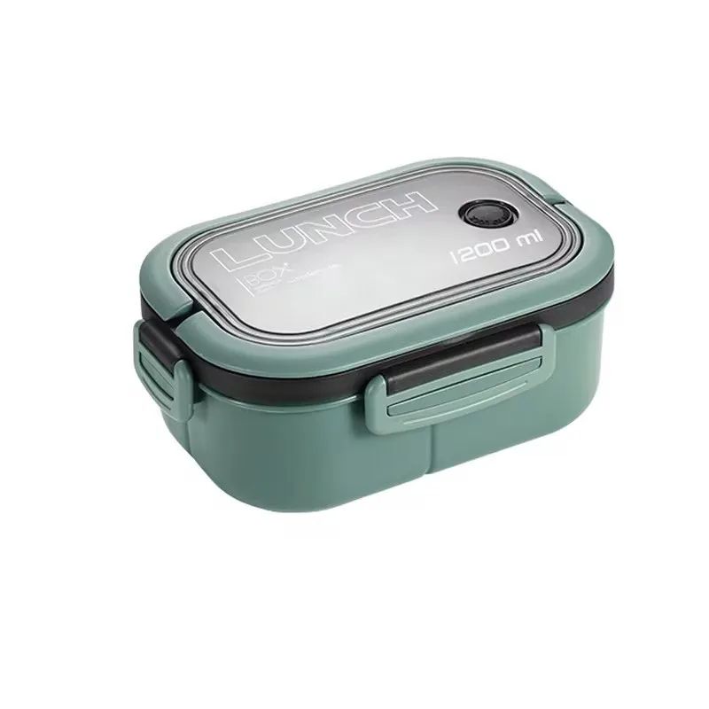 Portable Lunch Box With Compartments And Built In Utensils 7