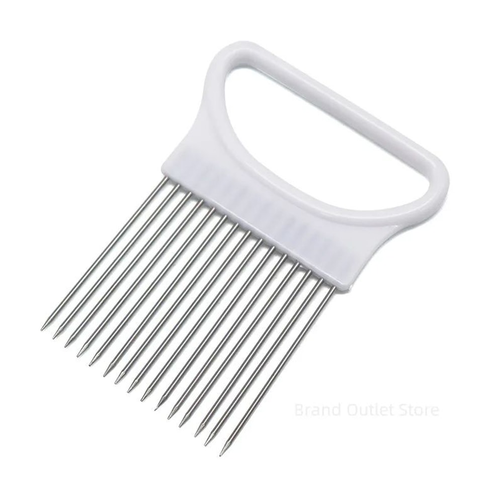 Stainless Steel Onion Holder Slicer For Even Cuts And Safe Kitchen Prep 5