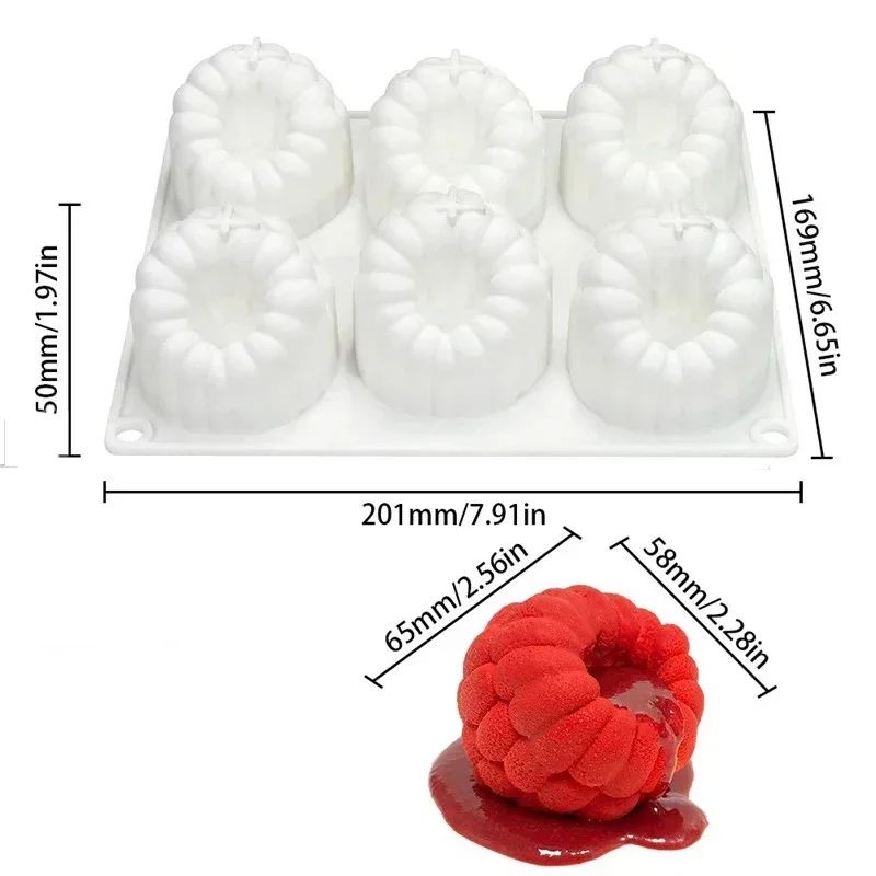 Silicone Flower Dessert Mold For Mousse Chocolate And Cake Creations 5