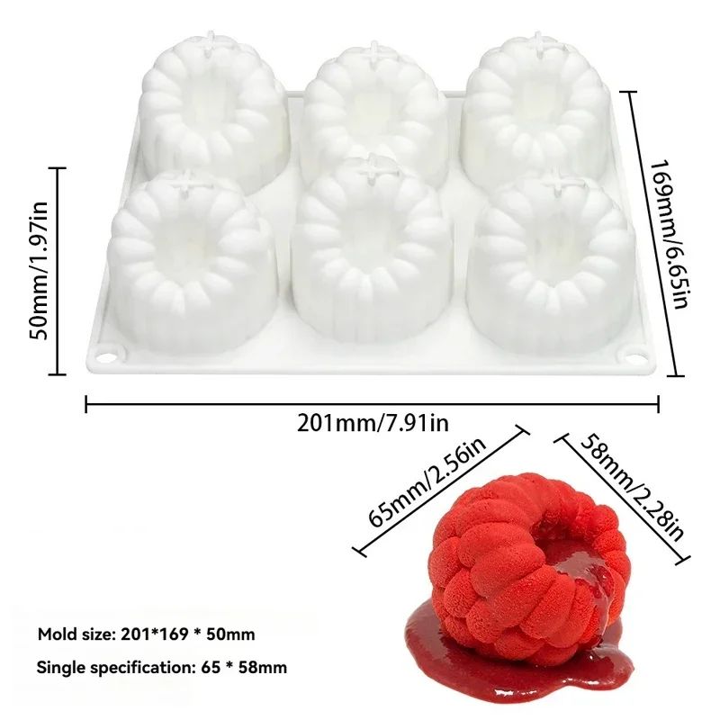 Silicone Flower Dessert Mold For Mousse Chocolate And Cake Creations 6