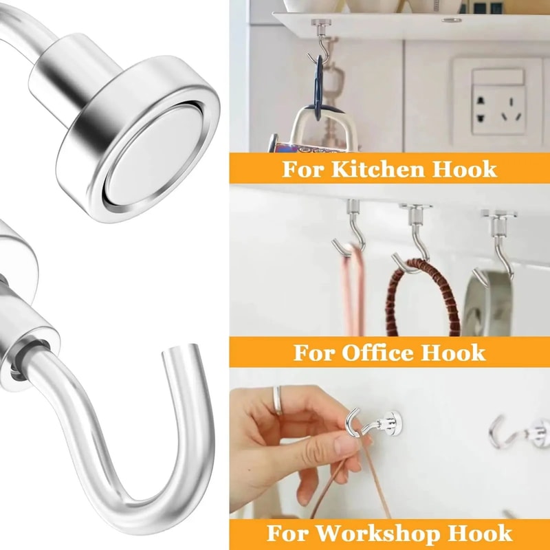 Heavy Duty Magnetic Hooks For Fridge And Home Organization 3