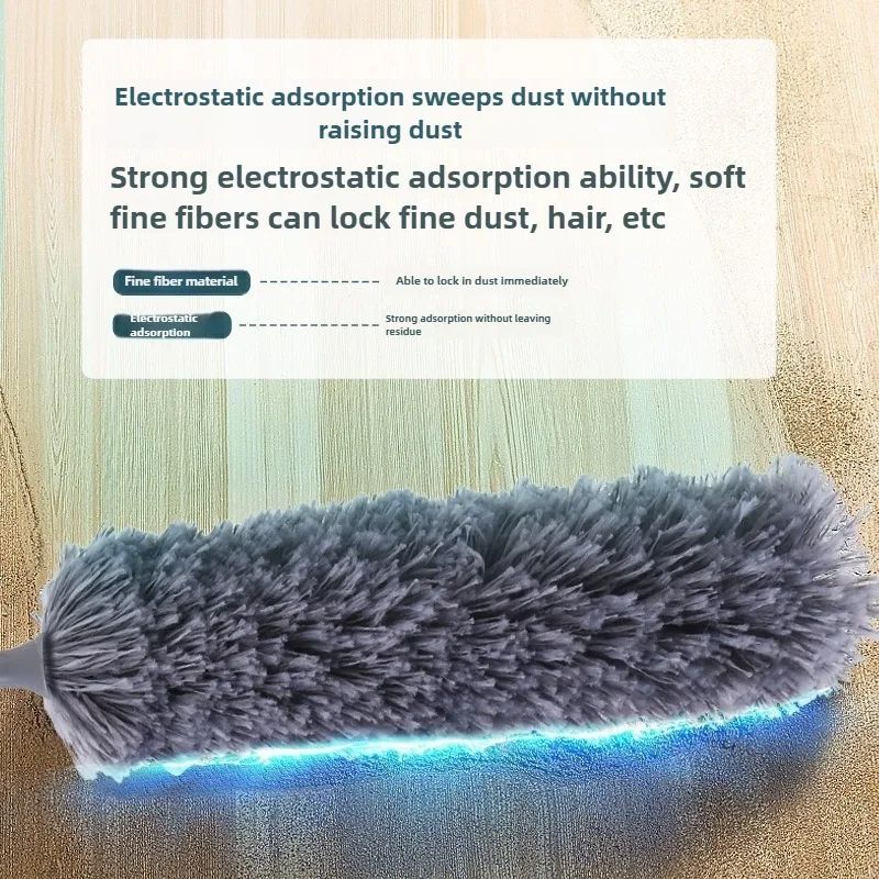 Telescopic Feather Duster With Extendable Handle For Easy Cleaning 4