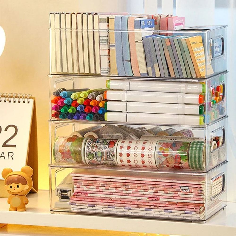 Clear Acrylic Skincare Organizer Box For Cosmetics And Mask Storage 1