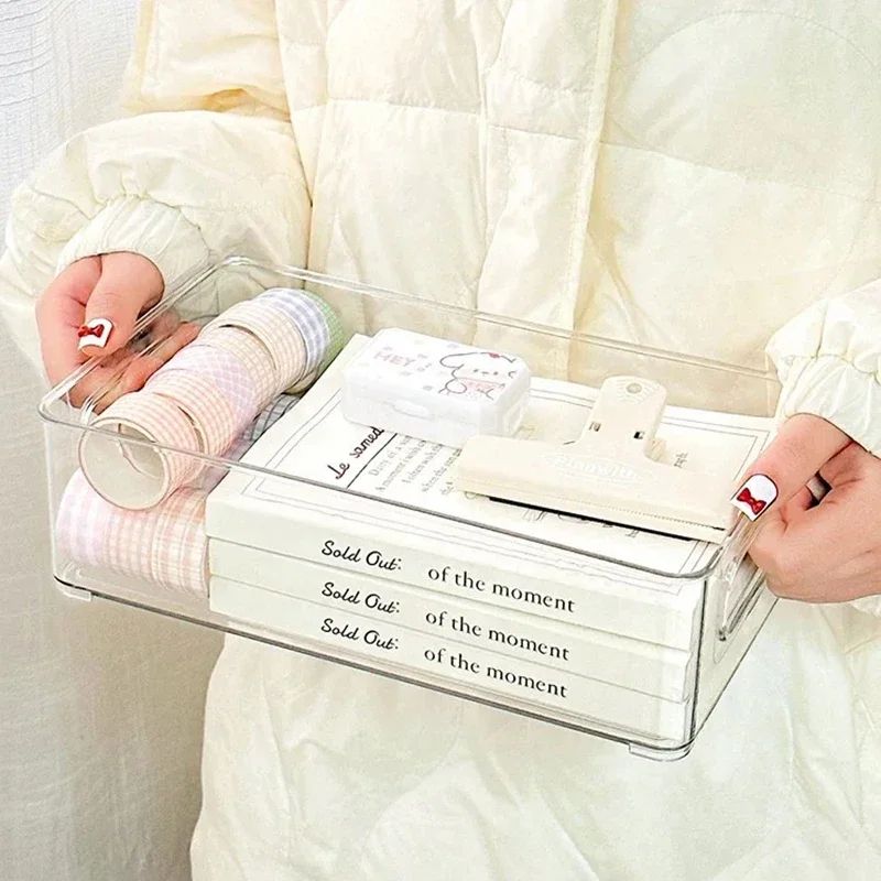 Clear Acrylic Skincare Organizer Box For Cosmetics And Mask Storage 2