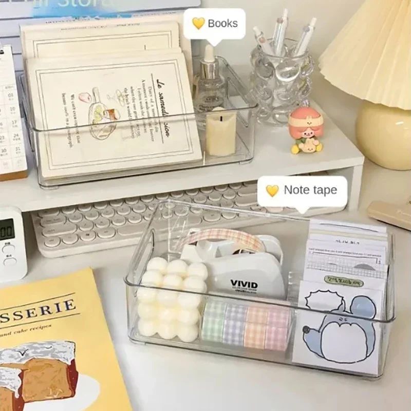 Clear Acrylic Skincare Organizer Box For Cosmetics And Mask Storage 3