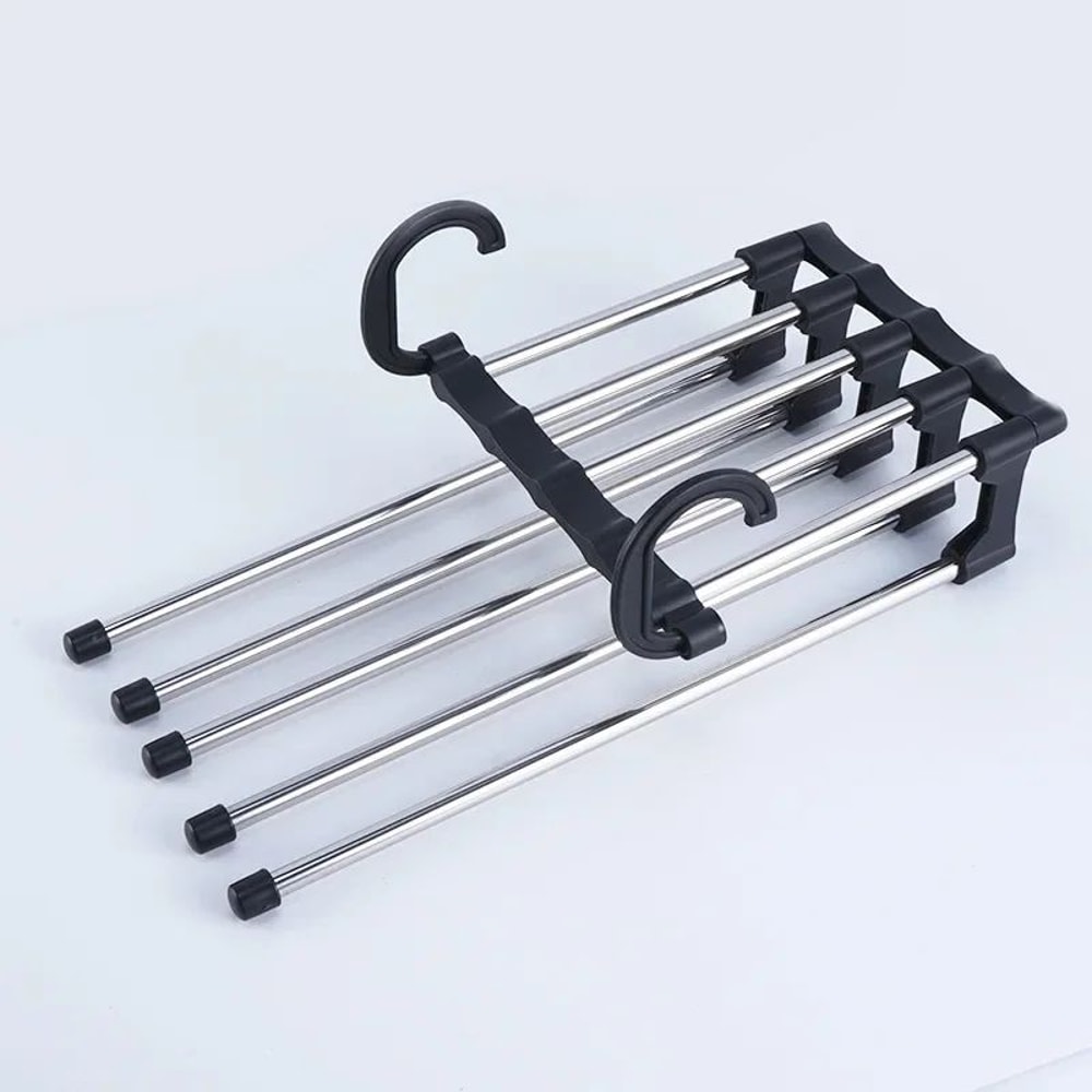 Telescopic Pants Hanger Space Saving Multi Layer Closet Organizer Rack 6
