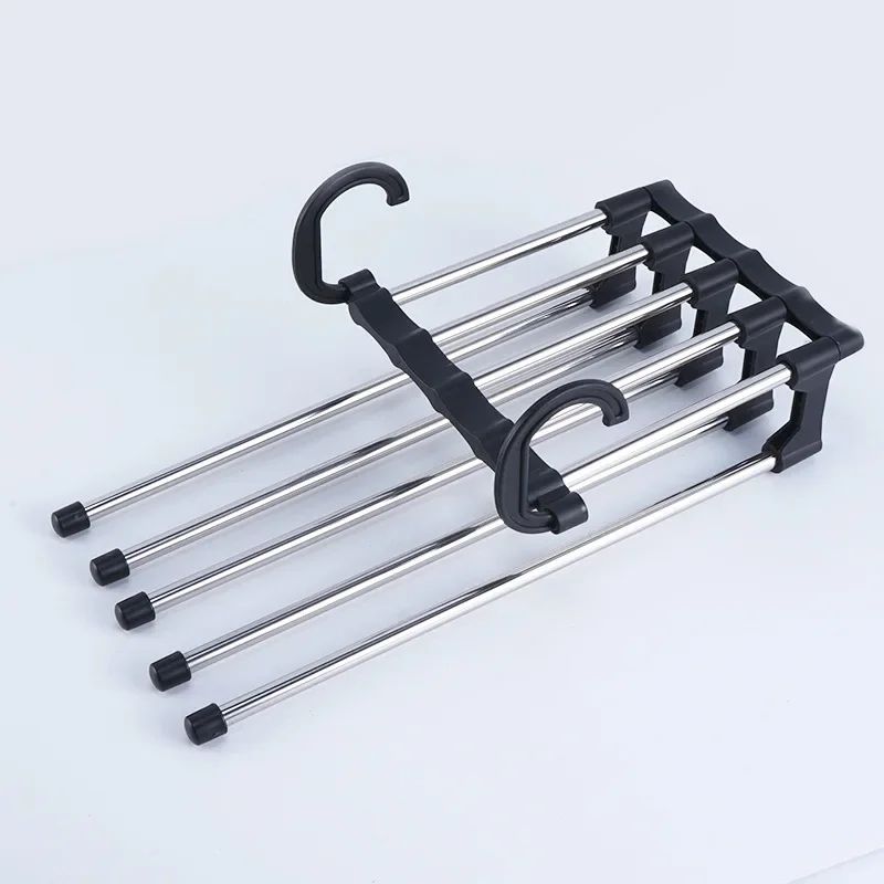 Telescopic Pants Hanger Space Saving Multi Layer Closet Organizer Rack 6