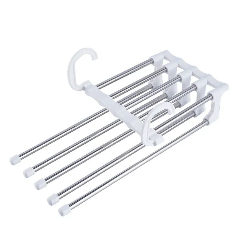 Telescopic Pants Hanger Space Saving Multi Layer Closet Organizer Rack 7