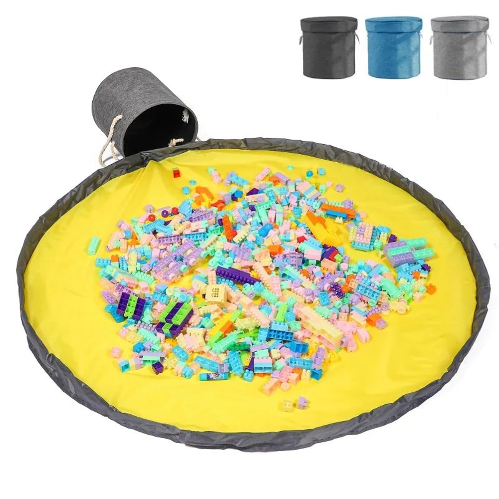 Kids Toy Storage Bag Portable Zipper Play Mat Organizer Large Capacity 3