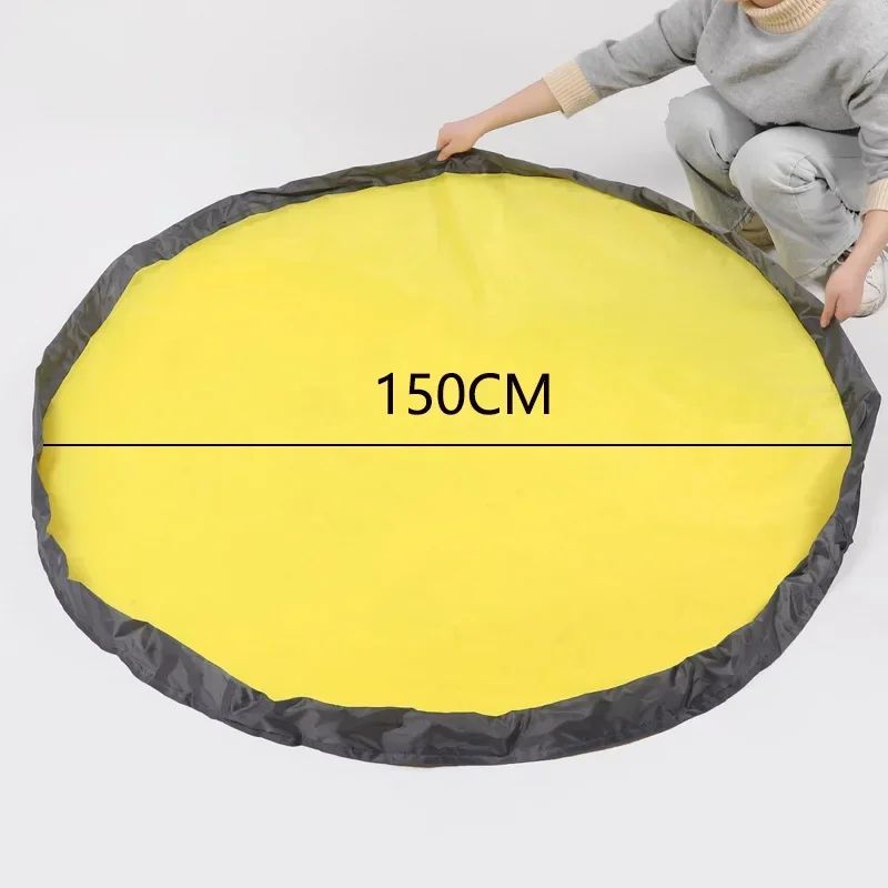 Kids Toy Storage Bag Portable Zipper Play Mat Organizer Large Capacity 4