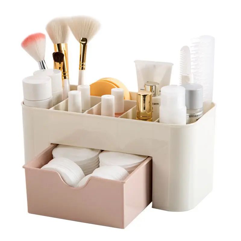 Makeup Organizer Box With Drawer Cosmetic Storage Case Vanity Organizer 4