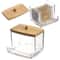 Clear Cotton Swab Organizer Box Dental Floss Storage Case Dustproof Container 0