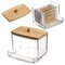 Clear Cotton Swab Organizer Box Dental Floss Storage Case Dustproof Container 0