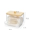 Clear Cotton Swab Organizer Box Dental Floss Storage Case Dustproof Container 4