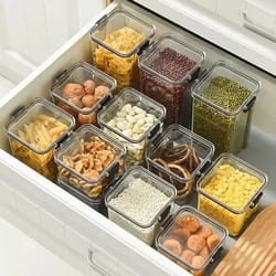 airtight food storage container kitchen grain organizer box snack storage jar