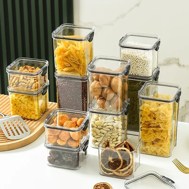 Airtight Food Storage Container Kitchen Grain Organizer Box Snack Storage Jar 1