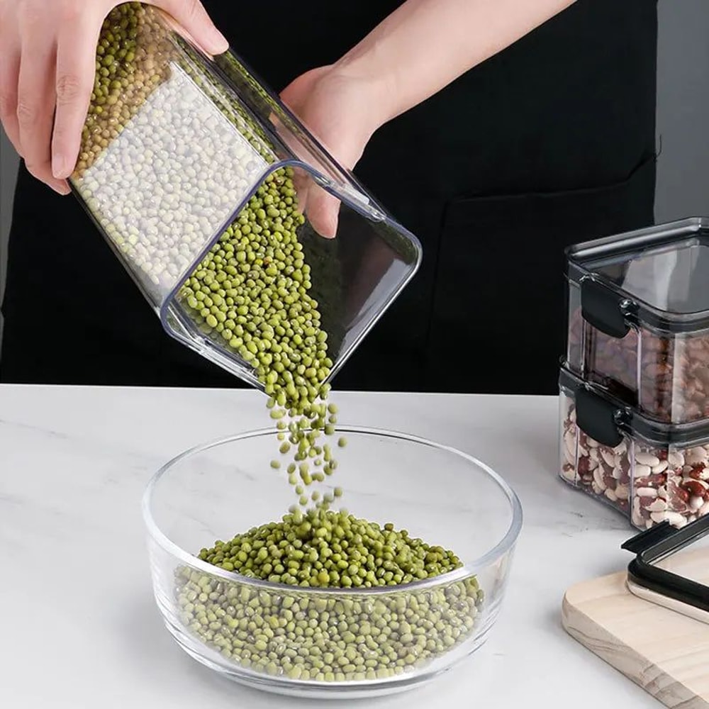 Airtight Food Storage Container Kitchen Grain Organizer Box Snack Storage Jar 4