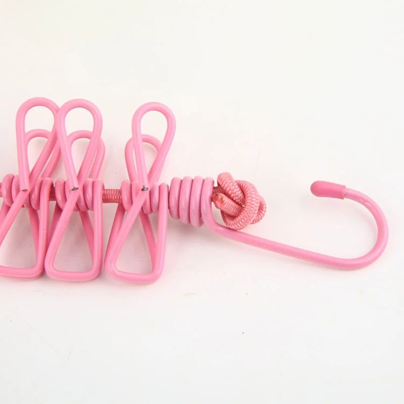 Portable Clothesline With Clips Retractable Laundry Drying Rope Travel Clothesline 3