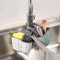 Kitchen Sink Drain Basket Holder Adjustable Sponge Storage Hanging Organizer 9