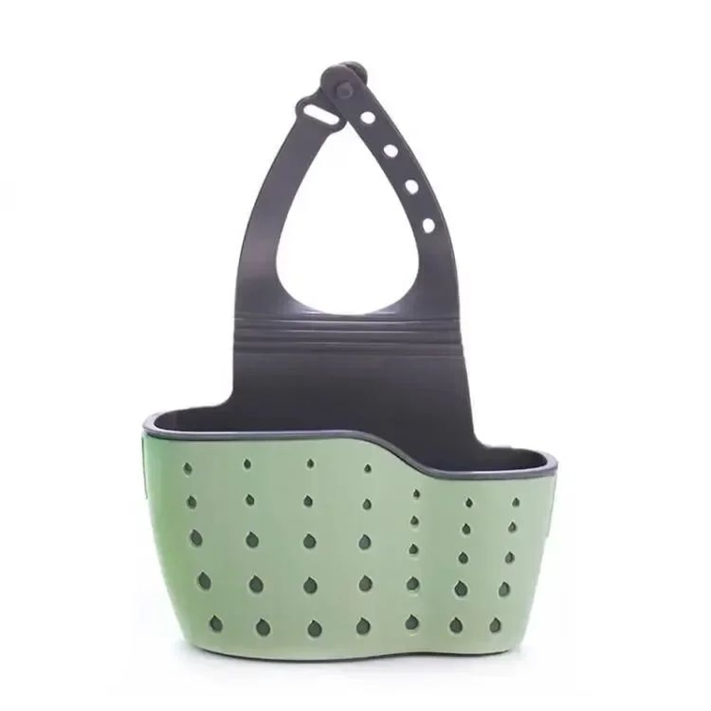 Kitchen Sink Drain Basket Holder Adjustable Sponge Storage Hanging Organizer 7