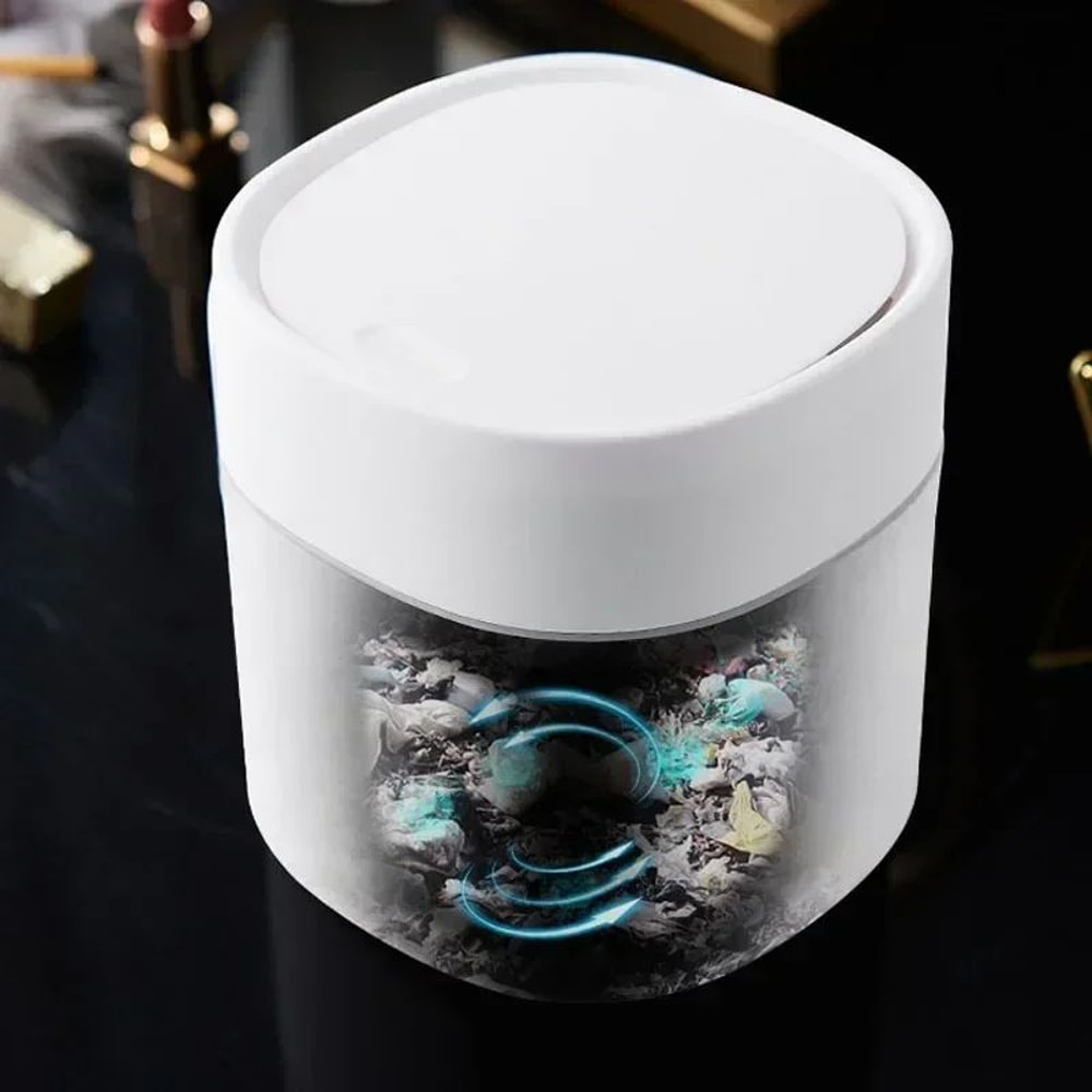 Mini Desktop Trash Bin Small Garbage Can Tabletop Waste Basket Organizer 4