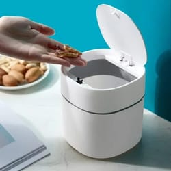 mini desktop trash bin small garbage can tabletop waste basket organizer