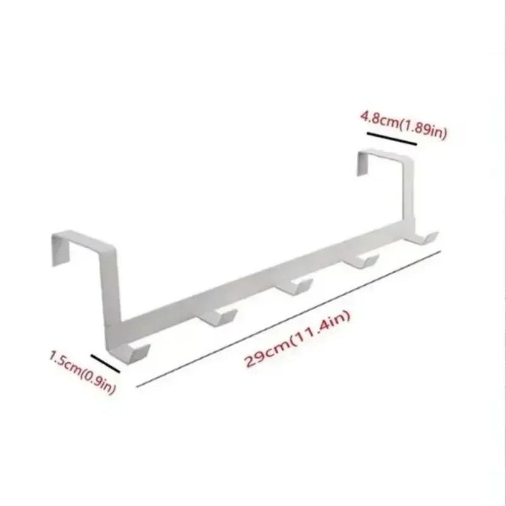 Over Door Hook Rack Space Saving Coat Hanger Five Hook Door Organizer 3