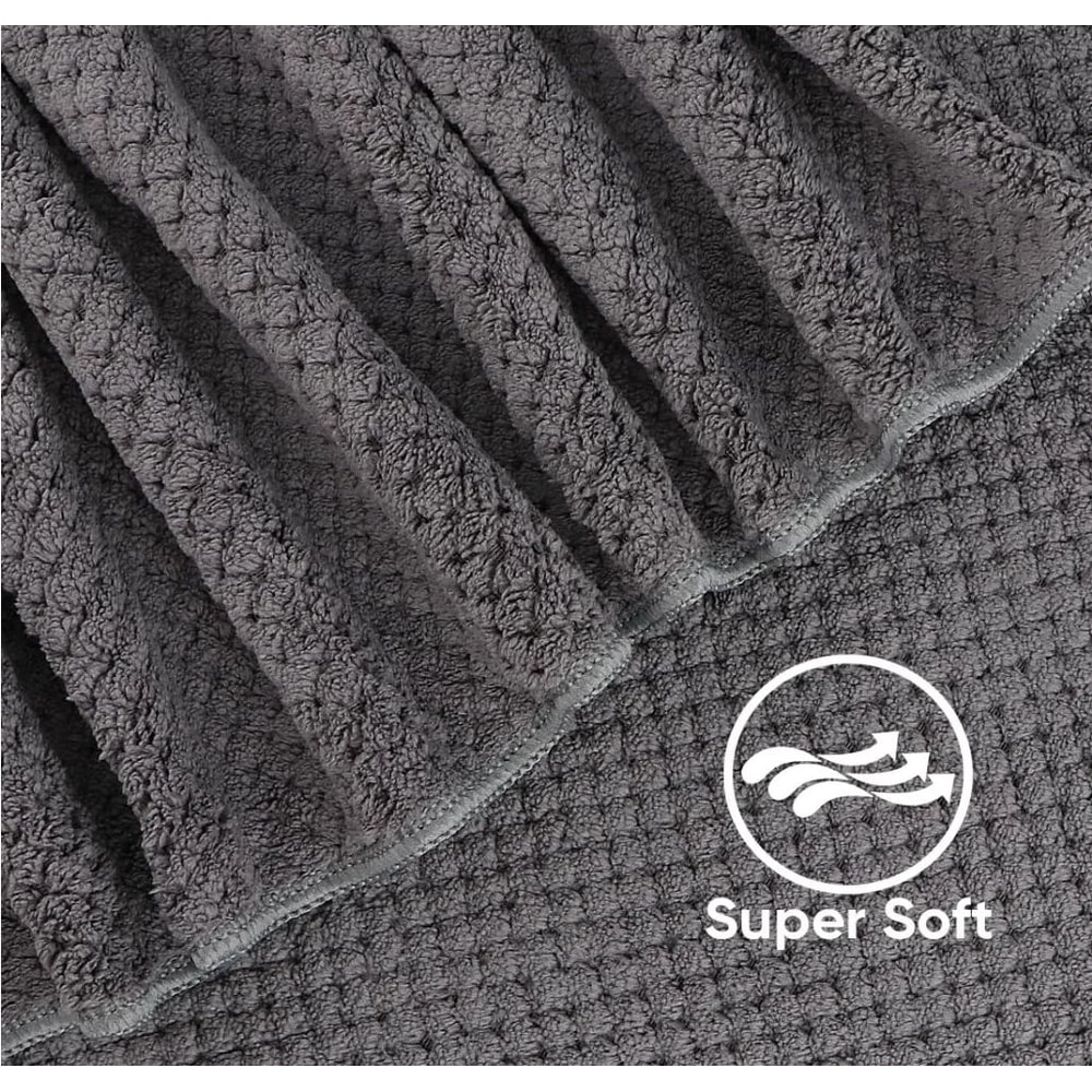 Microfiber Bath Towel Set Ultra Soft Quick Dry Absorbent Towels Pack 1